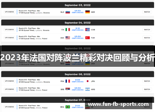 2023年法国对阵波兰精彩对决回顾与分析